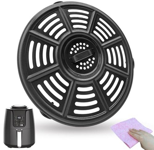 QLRGNE 5.5QT Air Fryer Crisping Plate for Ninja AF161 Max XL 5.5QT air fryers, Upgraded Air Fryer Grill Pan Crisper Plate Tray Insert Grate Grid Shelf for Ninja Air Fryer, Nonstick, Dishwasher Safe