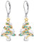 HOOHWE Weihnachtsbaum Ohrringe für Damen 925 Sterling Silber Hängend Weihnachtsbaum Schmuck Weihnachts Ohrringe Geschenke für Frauen Damen