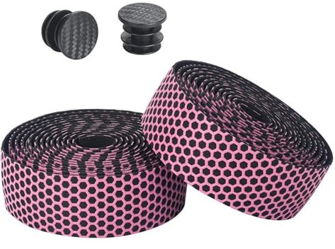 GSCLZ LenkerbäNder Weiches Rennrad-Lenkerband PU Eva Anti-Rutsch-Fahrradstangen-Griffband Radfahren Fahrrad-Lenkerband(FW pink)