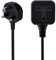 HuaLiSiJi Extension Lead Single 13A 250V 1 Way Gang Single Socket Mains Power Extension Lead 3x1mm² for Home,Office (Black, 1.8m)