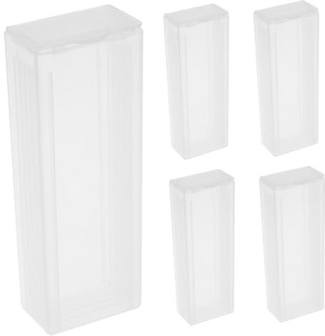 Gatuida 5 Stücke Mikroskop Objektträger Fall Für Färbung Schlitz Kanäle Große Druckknöpfe Abs Material Objektträger Lagerung Box