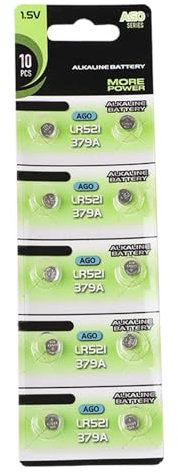 SANRLO Batterie, 10 Stück Alkaline Knopfzellen 1,55 V Alkaline Knopfzellen für Fernbedienungen kleine Elektronik LR59/LR41/LR66