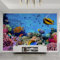 YEMYOR Underwater Animal Wallpaper, Seaweed Starfish Mural, Small Fish and Turtle Mural, Seamless Splicing, for Living Room Bedroom-280x200cm