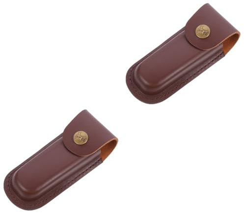 Alipis 2 Pièces Étui à Couteaux En Cuir Pliant Ceinture Manche Gaines Cuisinier Fourreau Peau