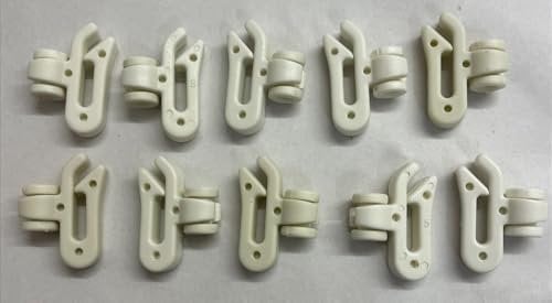 Roman Blind Clip-On Rear Cord Breakaway Safety Clips, White, Pack of 10