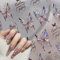TELAIN 5D Relief-Nagelsticker, Schmetterling-Nageldesign, Glitzernde Laser-Schmetterling-Nagelsticker, 1 Blatt, DIY-Maniküre-Dekoration für Frauen & Mädchen, Frühlings- und Sommer-Nagelkunst