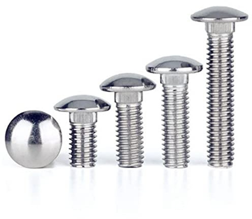 MultiScrew M10 (10mm) Carriage Bolt Cup Square Coach Bolt A2 Stainless Steel (Fully Threaded) Dome Mushroom Head DIN 603 Corrosion Resistant (3, M10 x 50mm)