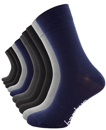 Cotton Prime Socken Herren Damen aus Bambus Viskose 10 Paar, Unisex Business Classic Bambussocken, Weich & Atmungsaktiv, Schwarz Weiss Mehrfarbig 35-38 39-42 43-46