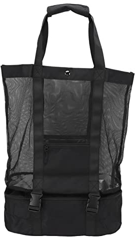 Zoeyilan Netz-Strandtasche mit Kühlfach, Netz-Strandtasche, isolierte, abnehmbare Picknicktasche, Pooltasche für Schwimmreisen, täglich, Strand, Outdoor-Reisen, Fitnessstudio