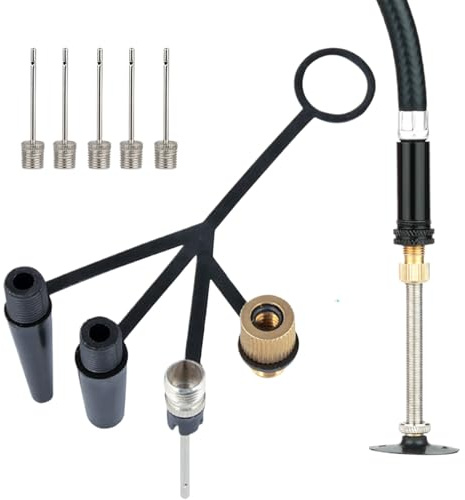 Nankoyal Bike Tire Adapter | 4 Claw Air Compressor Attachment - Convert Tire Valve,for Workshop Gym Balloon Swimming Ring Basketball Daily Commuting Fitness Training