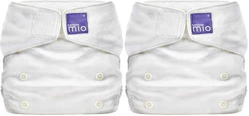 Bambino Mio, Miosolo Classic All-in-One Reusable Nappy, Eco Chemical Free Nappy (Marshmallow, One Size) (Pack of 2)