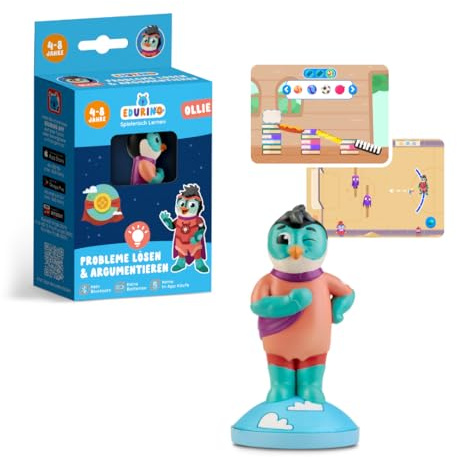 Edurino Figur Ollie – Lernspiel App für Kinder ab 5 J. – Probleme Lösen | Spielerisch digital lernen, Probleme Lösen & Argumentieren, 5-8 Jahre, Inkl. App, Pädagogisch, Sicher & Werbefrei