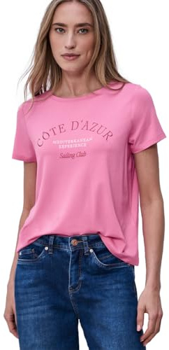 Street One T-Shirt mit Rundhals und Wording ibis Rose 36