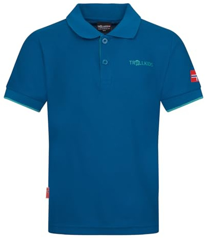 Trollkids Kids Bergen Polo XT 140, Dark Petrol