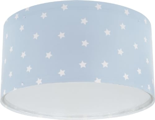 Dalber Kinder Deckenlampe Star Light Sterne Blau 82216MT | Deckenleuchte; Kinderzimmer; Jungenzimmerlampe; E27 - 2 x 15W