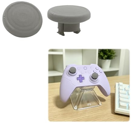 Styrenhet thumbstick ersättningar kompatibla med 8BitDo Ultimate 2C, texturerade analoga joystick-lock, anpassade modifierade delar (grå)