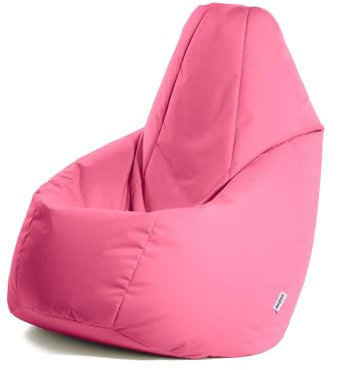 Avalon - Pouf Poltrona Sacco Grande L Jive, Puffo per Sedersi Ergonomico, Pouf a Sacco in Tessuto Antistrappo e Impermeabile, Comoda Poltrona a Sacco Moderna, Made in Italy(80x80x125cm-Rosa)