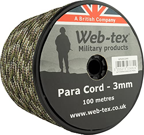 Web-tex - Rouleau de paracorde - 100 mètres/Ø 3 mm - MTP