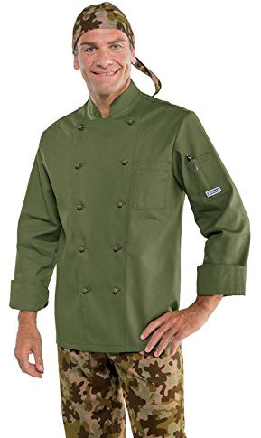 Isacco 058034 Knöpfe für Kochen, klassisch, Größe L, Militär