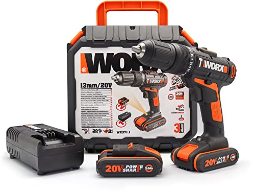 WORX - Perceuse à percussion 20 V 2 bat 2,0 Ah
