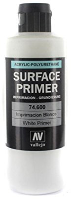 Outletdel ocio Vallejo 74600. Bote Pintura Imprimacion Blanca de Grano extrafino, para Superficies de plastico o Metal. 200ml