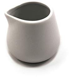 Chef-Hub White Ceramic Mini Milk Jug, Milk Creamer Pitcher Sauce, Syrup Server for Kitchen Home Decor Gift, 3oz, Pack of 6