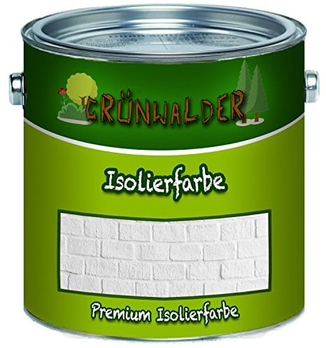 Grünwalder Wandfarbe in WEISS Isolierfarbe Nikotinsperre ANTI SCHIMMEL (5 L)