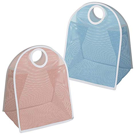 Cesta de lavadero, bolsa de lavandería de nylon plegable, cesta de ropa sucia, cesto de ropa portátil - 2PC