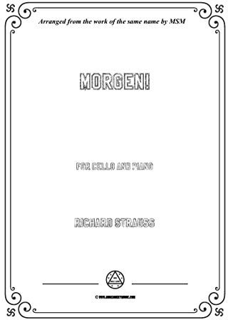 Richard Strauss-Morgen!, for Cello and Piano