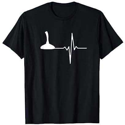 Eisstock Herzschlag Stocksport Stockschießen T-Shirt