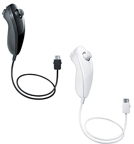 C-FUNN Classic Nunchuck Controller per Wii Wii U Nero & Colore Bianco - Nero