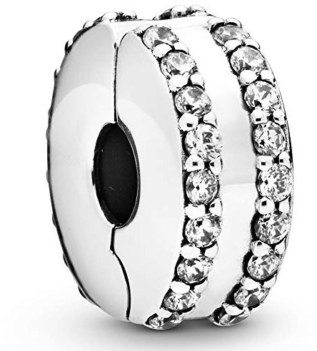 PANDORA 798422C01 Clip double ligne en pavé pour femme en argent sterling