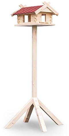 Vogelhausständer mit 4 Füßen Manufaktur Martinshof Vogelfutterhaus Vogelhäuschen Vogelhausständer, Ständer, Vogelhaus Vogelvilla behandelt, Holz