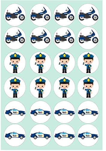 Muffinaufleger Polizeifahrzeuge zum Selbstausschneiden // Kindergeburtstag Polizei