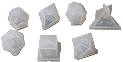 GUMEI 7 Formen Würfel Filet Quadrat Dreieck Würfel Form Würfel Digitales Spiel Silikonform