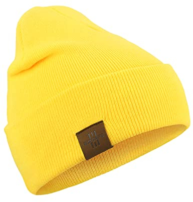 Beanie for Men, Comfortable Breathable Soft Beanie, Fashion Winter Hats for Women and Men, Gifts for Him/Her Light Yellow