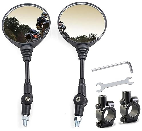 SEMIMO Universal Motorcycle Rear View Mirror M10 Compatible with Motorcycle Motorbike ATV. UTV Scooter Moped Sportsman Dirt Bike Cruiser