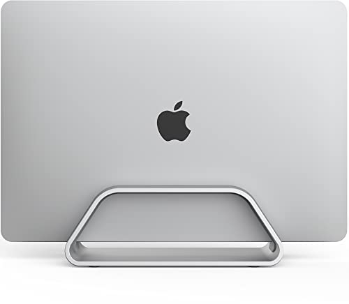 HumanCentric Vertikaler Laptop-Ständer für MacBook, kompatibel mit MacBook Pro Ständer, MacBook Air Ständer, Aluminium, silberner