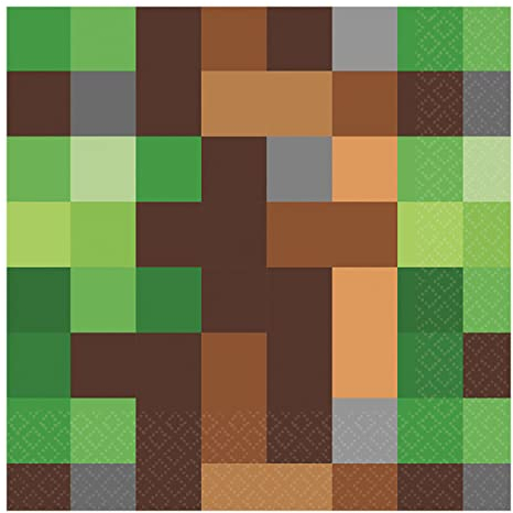 Amscan 511778-66 - TNT Pixel Gamers Kids Birthday Party Luncheon Napkins - 16 Pack