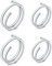 Mayhoop 20G Nasenringe Hoops Doppelter Nasenring 8mm/10mm Nasenpiercing Ringe Edelstahl für Frauen Silber 2 Paar
