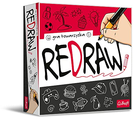 Trefl - Redraw - Dynamic board game, guess sayings, redraw drawings of other players, become artists, game for adults and children aged 10 and over
