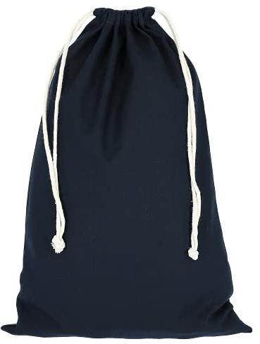 TEXXILLA Zuziehbeutel - Baumwolle | OEKO-TEX 100 zertifiziert | 40x50cm | Jutebeutel | Einkaufstasche | unbedruckt, Farbe:dunkelblau