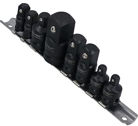 8pc Impact Socket Adaptor Adapter Step Up Down Reducer Converter On Rail