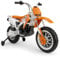 INJUSA - Moto Cross KTM SX Elektromotorrad, 12V Batterie, für Kinder ab 3 Jahren, mit Gashebel, Stützrädern und Rädern mit Gummiprofil, Geschwindigkeit von 6 km/h, Orange Farbe