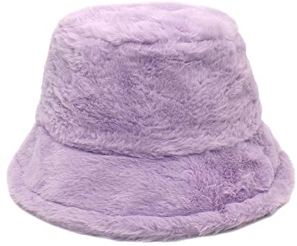 Ygnrggh Teddy Bucket Hat Pelzig Fischerhut Winter Weiche Kunstpelz Fischerhut Kunstfell Damenmütze Herrenhut Fliegermützen für Damen