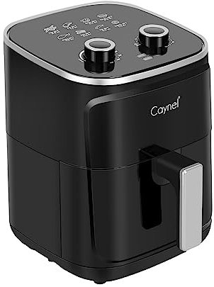 CAYNEL Air Fryer Oven Oil Free Nonstick Cooker with 8 Cook Presets, Detachable Double Basket - 5QT(Black)