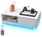 COSTWAY Couchtisch mit LED & Fernbedienung, 20 Lichtfarben & Helligkeit einstellbar, Wohnzimmertisch mit Schublade & offenem Stauraum, Kaffeetisch, Sofatisch für Wohnzimmer, 95 x 55 x 31 cm (Weiß)