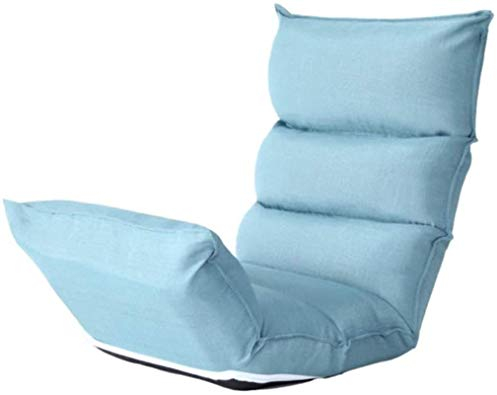 SilteD Leichte Campingstühle, Gartenliegen, Klappstuhl, Lazy Couch-Stuhl, Einzel-Tatami, faltbares Schlafsofa, Schlafzimmer, Balkon, Erkerfenster, Kleiner Liegestuhl (Farbe: Blau) Present