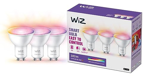 WiZ Spot 3er Pack - Intelligente LED-Beleuchtung - Farbiges und weißes Licht - GU10-50W - ...