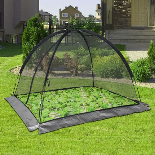 Kapler Pond Cover Net, 17x13FT Pond Cover Netting for Outdoor, Garden Pond Protector, Pond Dome with Zipper and Stakes, Pond Cover for Koi Ponds